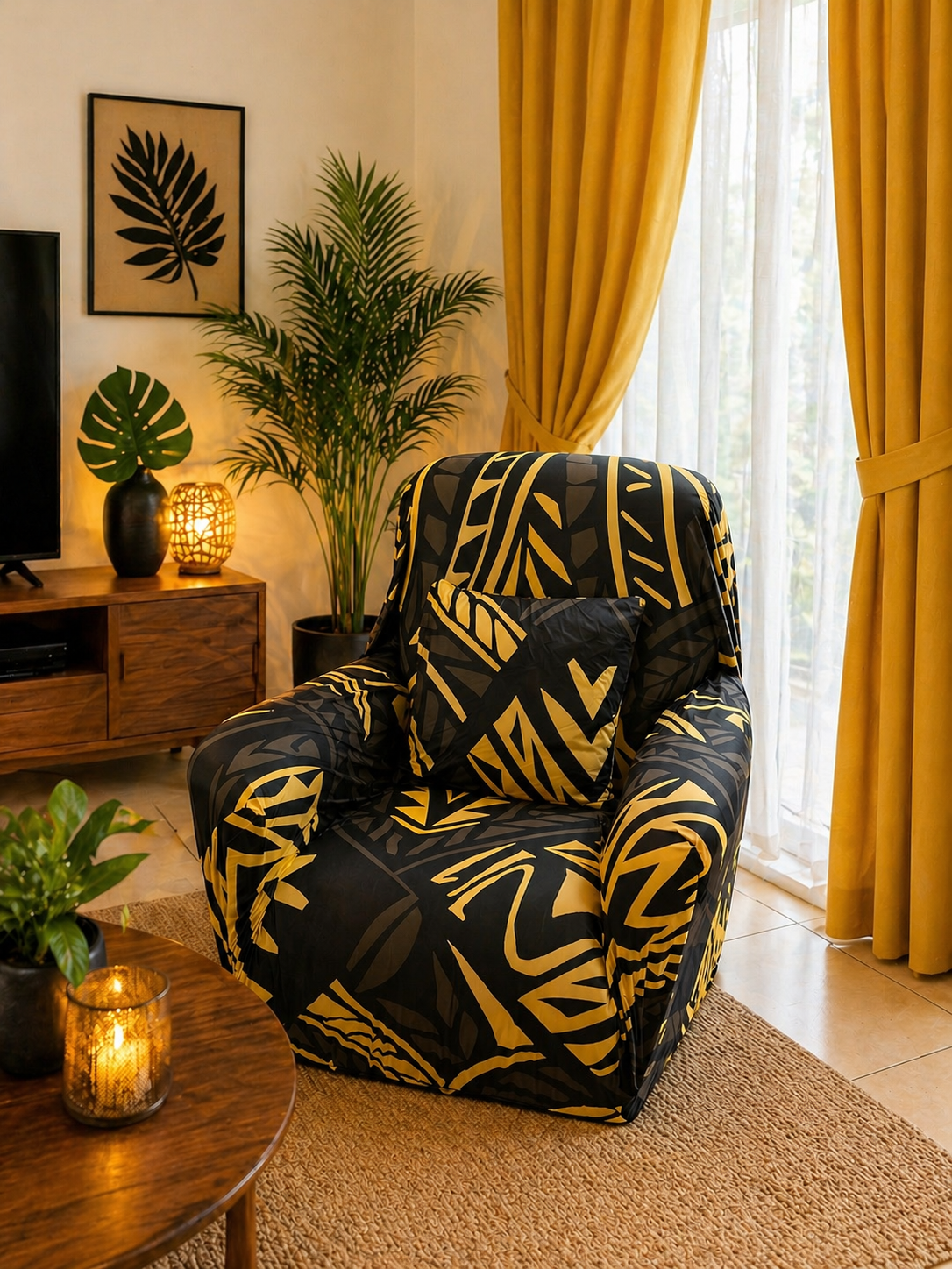 Housse de fauteuil canapé imprimé Collection 2026