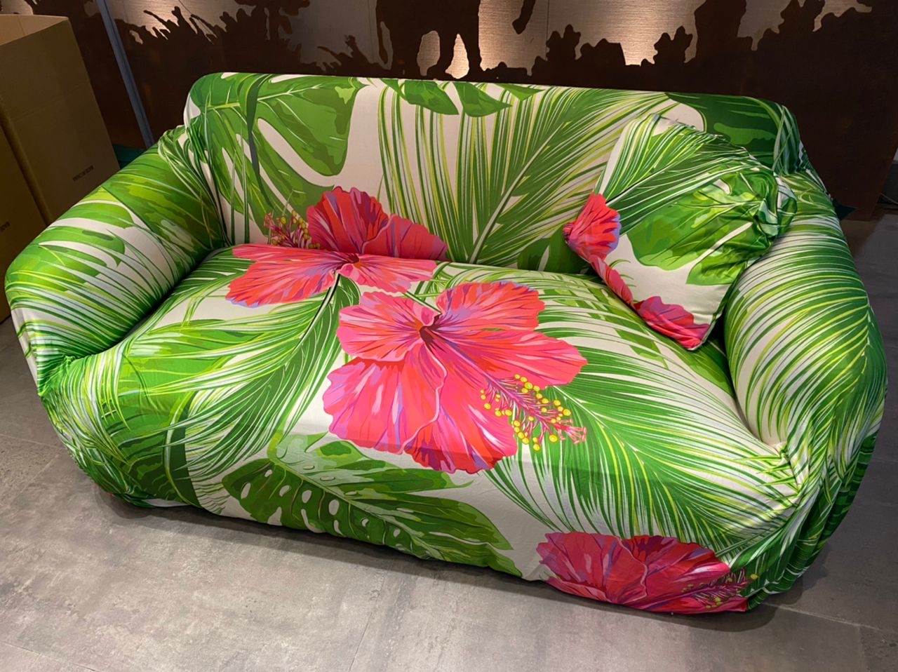 Housse de fauteuil canapé imprimé